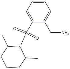 1-{2-[(2,6-dimethylpiperidin-1-yl)sulfonyl]phenyl}methanamine Structure