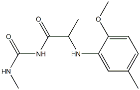 1-{2-[(2-methoxy-5-methylphenyl)amino]propanoyl}-3-methylurea 구조식 이미지