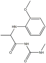 1-{2-[(2-methoxyphenyl)amino]propanoyl}-3-methylurea 구조식 이미지