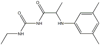 1-{2-[(3,5-dimethylphenyl)amino]propanoyl}-3-ethylurea 구조식 이미지