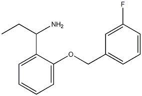 1-{2-[(3-fluorobenzyl)oxy]phenyl}propan-1-amine 구조식 이미지