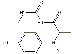 1-{2-[(4-aminophenyl)(methyl)amino]propanoyl}-3-methylurea 구조식 이미지
