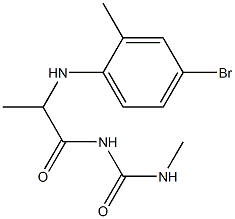 1-{2-[(4-bromo-2-methylphenyl)amino]propanoyl}-3-methylurea Structure