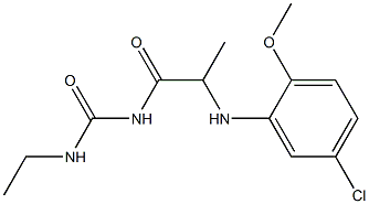 1-{2-[(5-chloro-2-methoxyphenyl)amino]propanoyl}-3-ethylurea 구조식 이미지