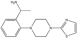 1-{2-[4-(1,3-thiazol-2-yl)piperazin-1-yl]phenyl}ethan-1-amine 구조식 이미지