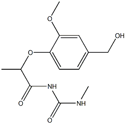 1-{2-[4-(hydroxymethyl)-2-methoxyphenoxy]propanoyl}-3-methylurea Structure