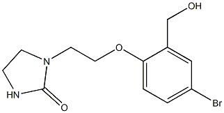 1-{2-[4-bromo-2-(hydroxymethyl)phenoxy]ethyl}imidazolidin-2-one 구조식 이미지