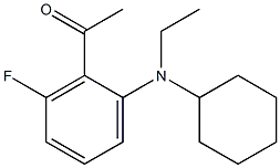 1-{2-[cyclohexyl(ethyl)amino]-6-fluorophenyl}ethan-1-one Structure