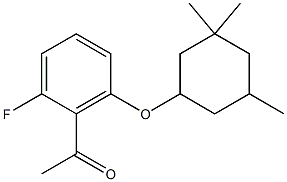 1-{2-fluoro-6-[(3,3,5-trimethylcyclohexyl)oxy]phenyl}ethan-1-one 구조식 이미지
