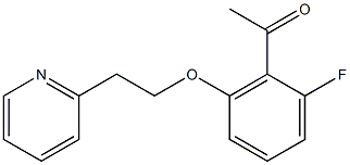 1-{2-fluoro-6-[2-(pyridin-2-yl)ethoxy]phenyl}ethan-1-one 구조식 이미지