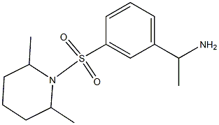 1-{3-[(2,6-dimethylpiperidine-1-)sulfonyl]phenyl}ethan-1-amine Structure