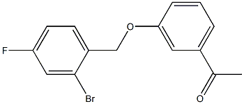 1-{3-[(2-bromo-4-fluorophenyl)methoxy]phenyl}ethan-1-one Structure