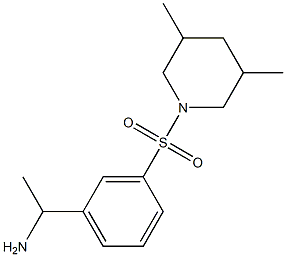 1-{3-[(3,5-dimethylpiperidine-1-)sulfonyl]phenyl}ethan-1-amine Structure