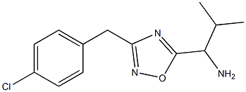 1-{3-[(4-chlorophenyl)methyl]-1,2,4-oxadiazol-5-yl}-2-methylpropan-1-amine 구조식 이미지