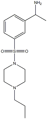 1-{3-[(4-propylpiperazine-1-)sulfonyl]phenyl}ethan-1-amine Structure