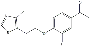 1-{3-fluoro-4-[2-(4-methyl-1,3-thiazol-5-yl)ethoxy]phenyl}ethan-1-one Structure