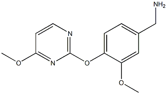 1-{3-methoxy-4-[(4-methoxypyrimidin-2-yl)oxy]phenyl}methanamine Structure