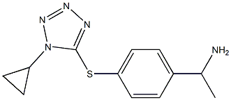 1-{4-[(1-cyclopropyl-1H-1,2,3,4-tetrazol-5-yl)sulfanyl]phenyl}ethan-1-amine 구조식 이미지