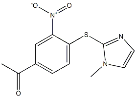 1-{4-[(1-methyl-1H-imidazol-2-yl)sulfanyl]-3-nitrophenyl}ethan-1-one Structure