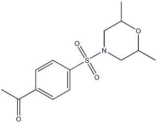 1-{4-[(2,6-dimethylmorpholine-4-)sulfonyl]phenyl}ethan-1-one 구조식 이미지