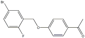 1-{4-[(5-bromo-2-fluorophenyl)methoxy]phenyl}ethan-1-one 구조식 이미지