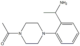 1-{4-[2-(1-aminoethyl)phenyl]piperazin-1-yl}ethan-1-one Structure