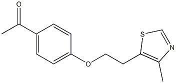 1-{4-[2-(4-methyl-1,3-thiazol-5-yl)ethoxy]phenyl}ethan-1-one 구조식 이미지
