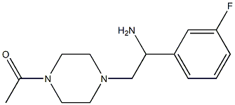 1-{4-[2-amino-2-(3-fluorophenyl)ethyl]piperazin-1-yl}ethan-1-one 구조식 이미지