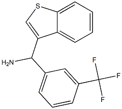 1-benzothiophen-3-yl[3-(trifluoromethyl)phenyl]methanamine Structure