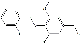 1-chloro-5-(chloromethyl)-2-[(2-chlorophenyl)methoxy]-3-methoxybenzene 구조식 이미지