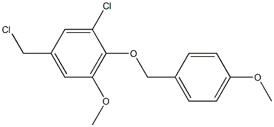 1-chloro-5-(chloromethyl)-3-methoxy-2-[(4-methoxyphenyl)methoxy]benzene 구조식 이미지