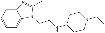 1-ethyl-N-[2-(2-methyl-1H-1,3-benzodiazol-1-yl)ethyl]piperidin-4-amine 구조식 이미지