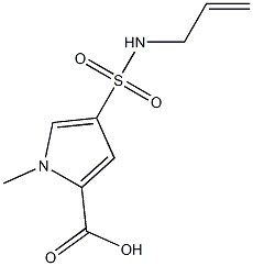 1-methyl-4-(prop-2-en-1-ylsulfamoyl)-1H-pyrrole-2-carboxylic acid 구조식 이미지