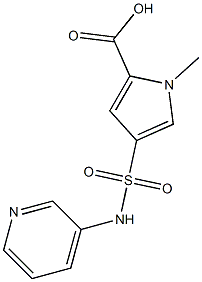 1-methyl-4-(pyridin-3-ylsulfamoyl)-1H-pyrrole-2-carboxylic acid Structure