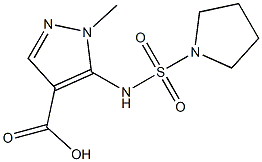 1-methyl-5-[(pyrrolidine-1-sulfonyl)amino]-1H-pyrazole-4-carboxylic acid 구조식 이미지