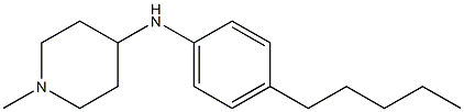 1-methyl-N-(4-pentylphenyl)piperidin-4-amine Structure