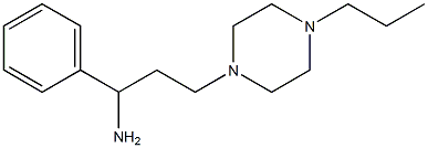 1-phenyl-3-(4-propylpiperazin-1-yl)propan-1-amine 구조식 이미지