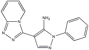 1-phenyl-4-[1,2,4]triazolo[4,3-a]pyridin-3-yl-1H-pyrazol-5-amine 구조식 이미지