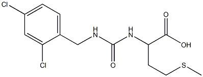 2-({[(2,4-dichlorophenyl)methyl]carbamoyl}amino)-4-(methylsulfanyl)butanoic acid 구조식 이미지