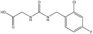 2-({[(2-chloro-4-fluorophenyl)methyl]carbamoyl}amino)acetic acid 구조식 이미지