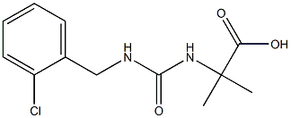 2-({[(2-chlorophenyl)methyl]carbamoyl}amino)-2-methylpropanoic acid 구조식 이미지