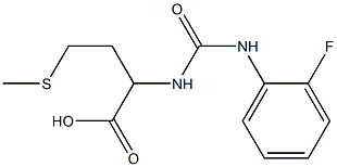 2-({[(2-fluorophenyl)amino]carbonyl}amino)-4-(methylthio)butanoic acid 구조식 이미지