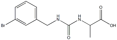 2-({[(3-bromobenzyl)amino]carbonyl}amino)propanoic acid Structure