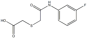 2-({[(3-fluorophenyl)carbamoyl]methyl}sulfanyl)acetic acid 구조식 이미지