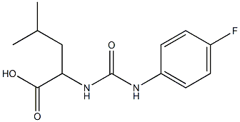 2-({[(4-fluorophenyl)amino]carbonyl}amino)-4-methylpentanoic acid 구조식 이미지