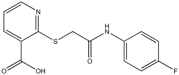 2-({[(4-fluorophenyl)carbamoyl]methyl}sulfanyl)pyridine-3-carboxylic acid Structure