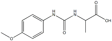 2-({[(4-methoxyphenyl)amino]carbonyl}amino)propanoic acid Structure