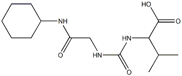 2-({[(cyclohexylcarbamoyl)methyl]carbamoyl}amino)-3-methylbutanoic acid Structure