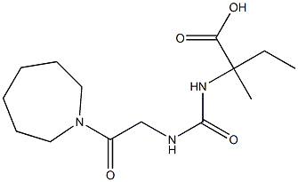 2-({[2-(azepan-1-yl)-2-oxoethyl]carbamoyl}amino)-2-methylbutanoic acid 구조식 이미지