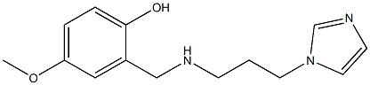 2-({[3-(1H-imidazol-1-yl)propyl]amino}methyl)-4-methoxyphenol 구조식 이미지